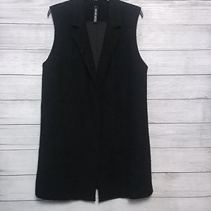 Design Lab textured wool vest size large, Black